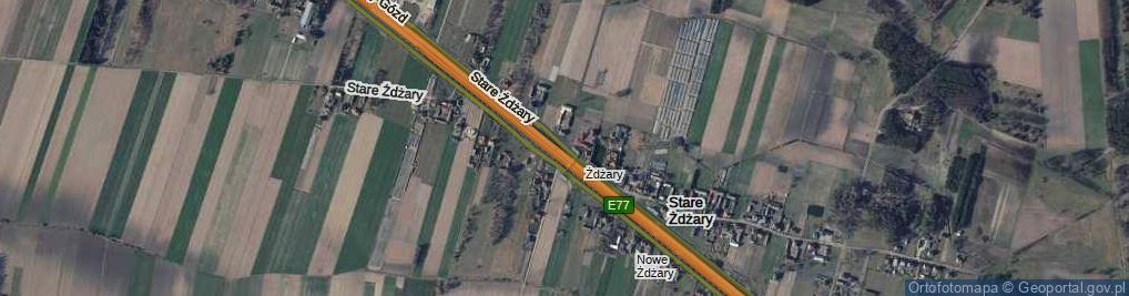 Zdjęcie satelitarne Stare Żdżary ul.